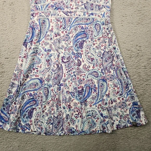 Title Nine Dress M Floral Paisley Pocket Athleisure Beach Pickleball Tennis Prep - Picture 4 of 15